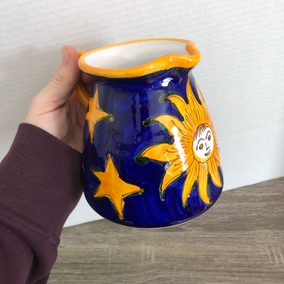 Handthrown Pottery Celestial Pitcher - Picture 11 of 12
